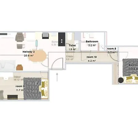 5 Pers, 2 Chambres, Parking Voiture Citadine Ou Compact Suv, Terrasse, Climatisation Cannes